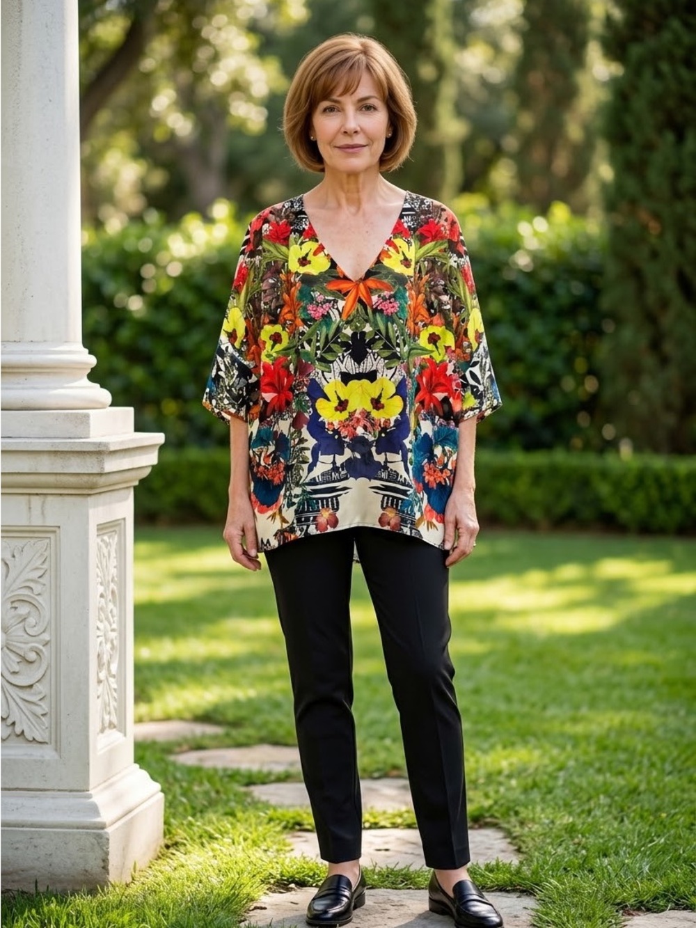 NWOT Joseph Ribkoff Tunic Size 10 Resortwear Cruise Top Shirt Woman’s Designer M